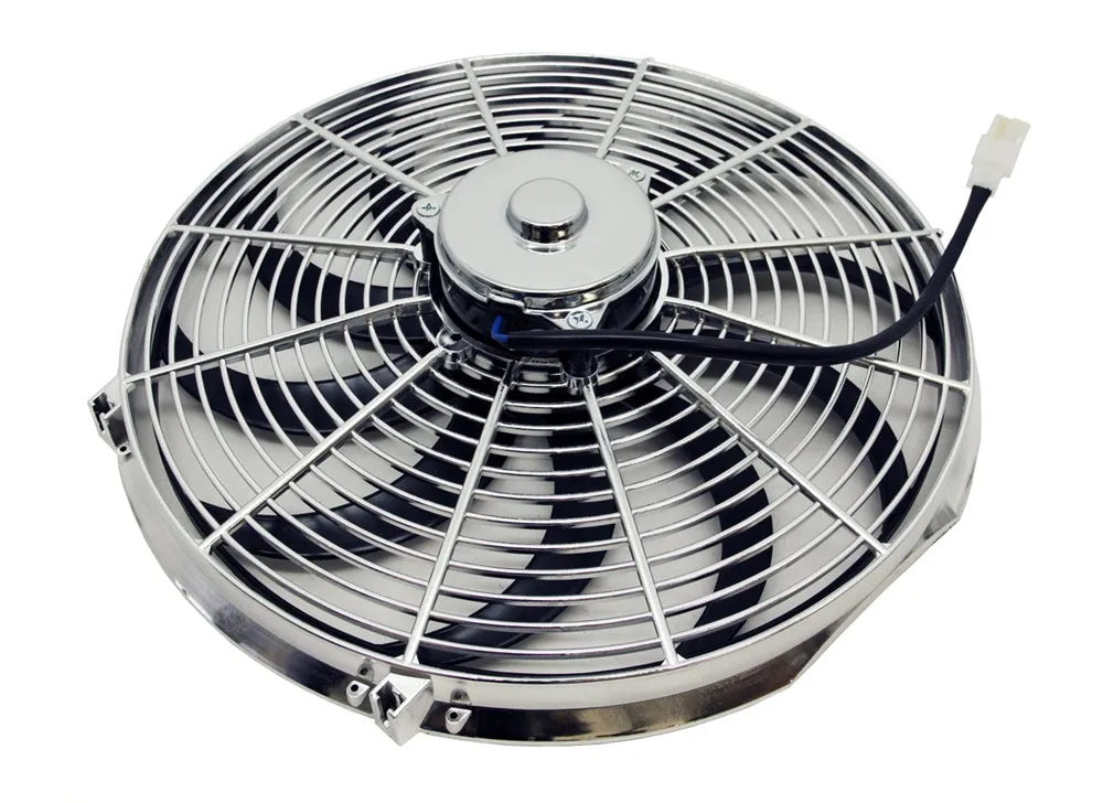 16" HIGH PERFORMANCE ELECTRIC RADIATOR COOLING FAN - SILVER CURVED BLADE