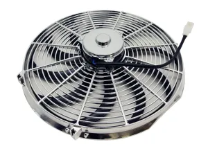 16" HIGH PERFORMANCE ELECTRIC RADIATOR COOLING FAN - SILVER CURVED BLADE