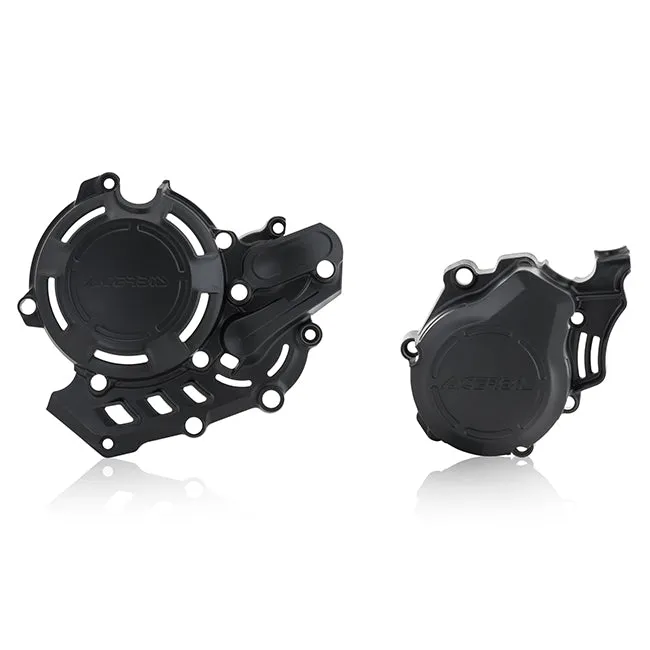 Acerbis X-power Engine Case Cover Kit Black KTM/Husqvarna (23573.090)