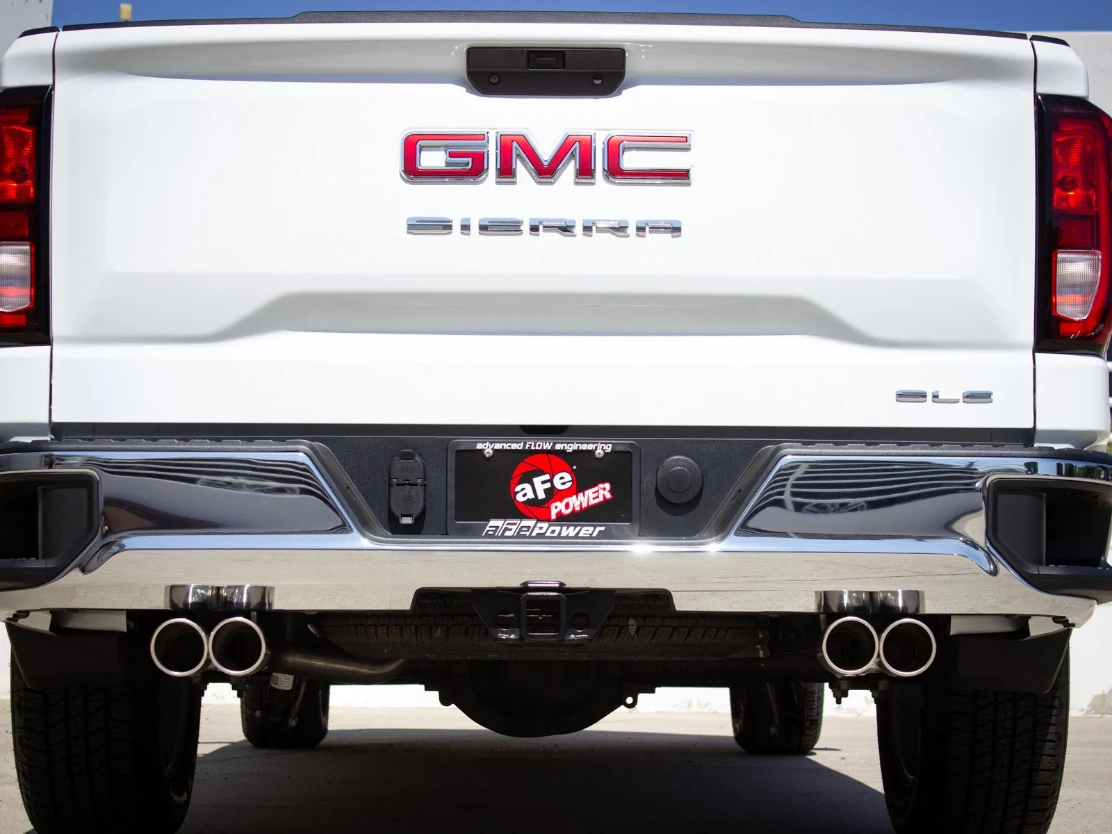 aFe Exhaust Chevy Silverado / GMC Sierra 1500 (2019-2022) 3" to Dual 2.5" Vulcan Series in 304 Stainless Steel w/ Quad Tips
