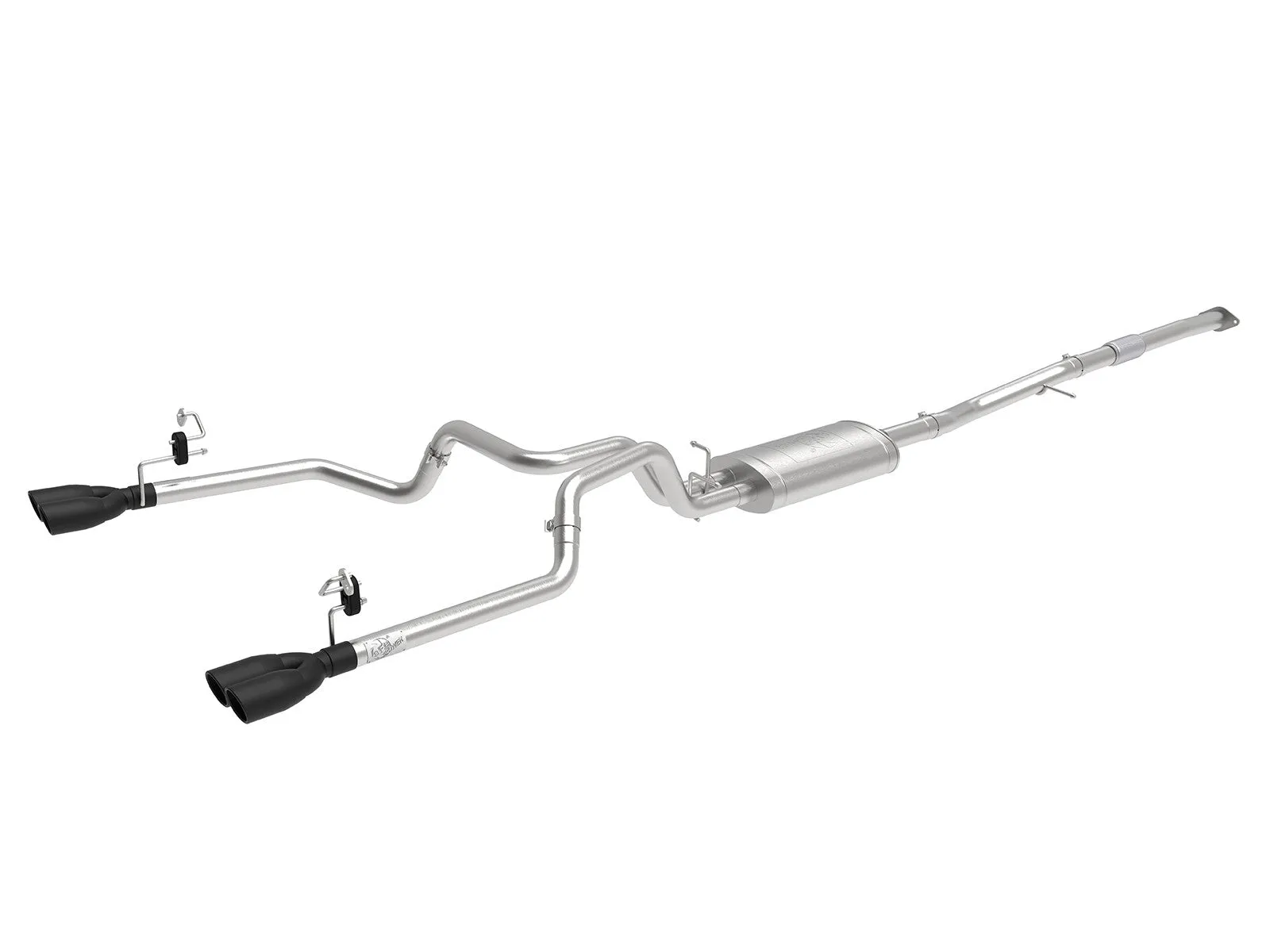 aFe Exhaust Chevy Silverado / GMC Sierra 1500 (2019-2022) 3" to Dual 2.5" Vulcan Series in 304 Stainless Steel w/ Quad Tips