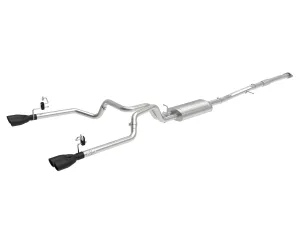 aFe Exhaust Chevy Silverado / GMC Sierra 1500 (2019-2022) 3" to Dual 2.5" Vulcan Series in 304 Stainless Steel w/ Quad Tips