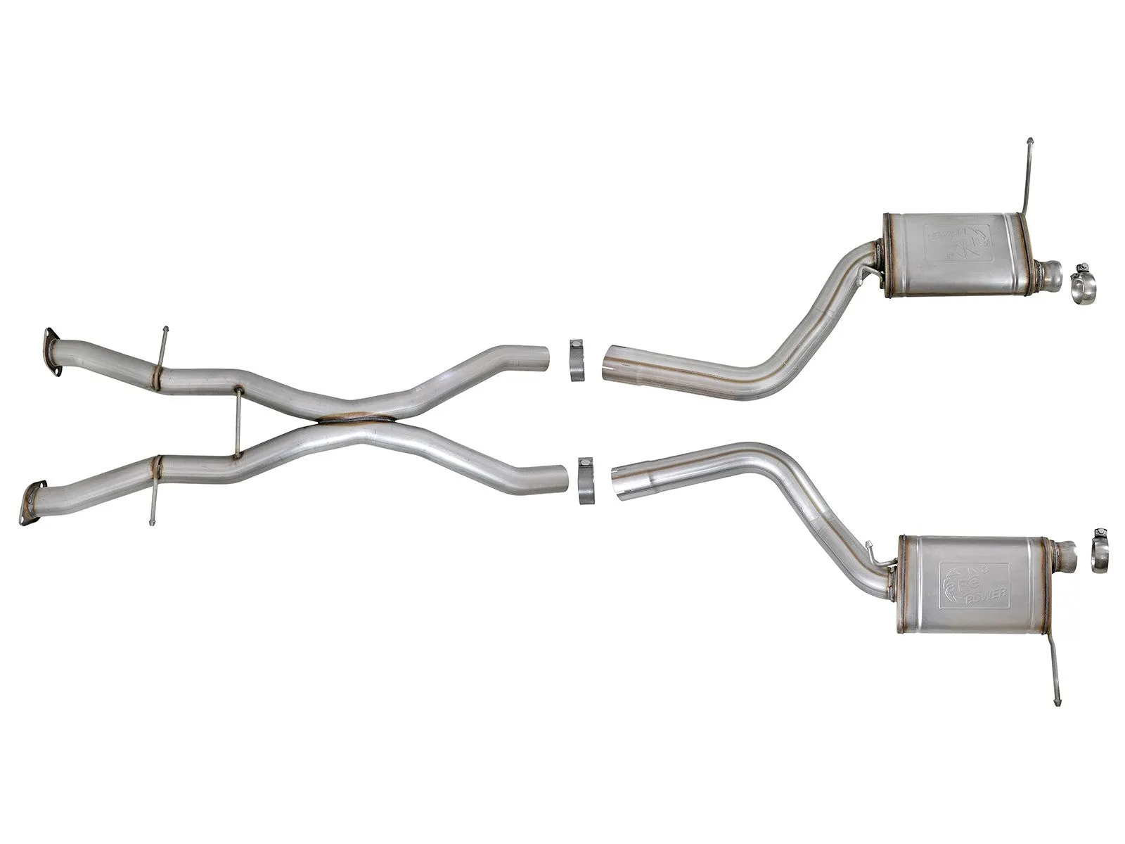 aFe Exhaust Jeep Cherokee Trackhawk (2018-2021) 3" Mach Force-XP Series in 304/409 Stainless Steel w/ Dual Tips
