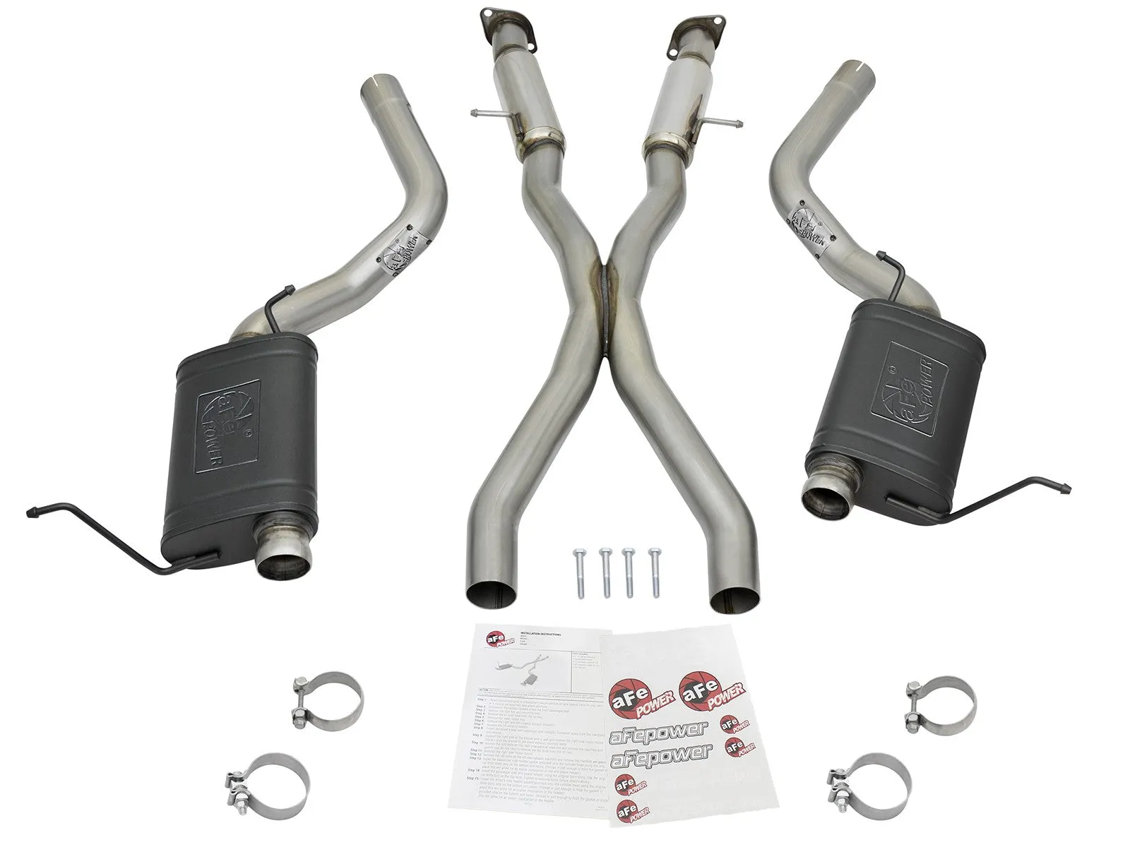 aFe Exhaust Jeep Cherokee Trackhawk (2018-2021) 3" Mach Force-XP Series in 304/409 Stainless Steel w/ Dual Tips
