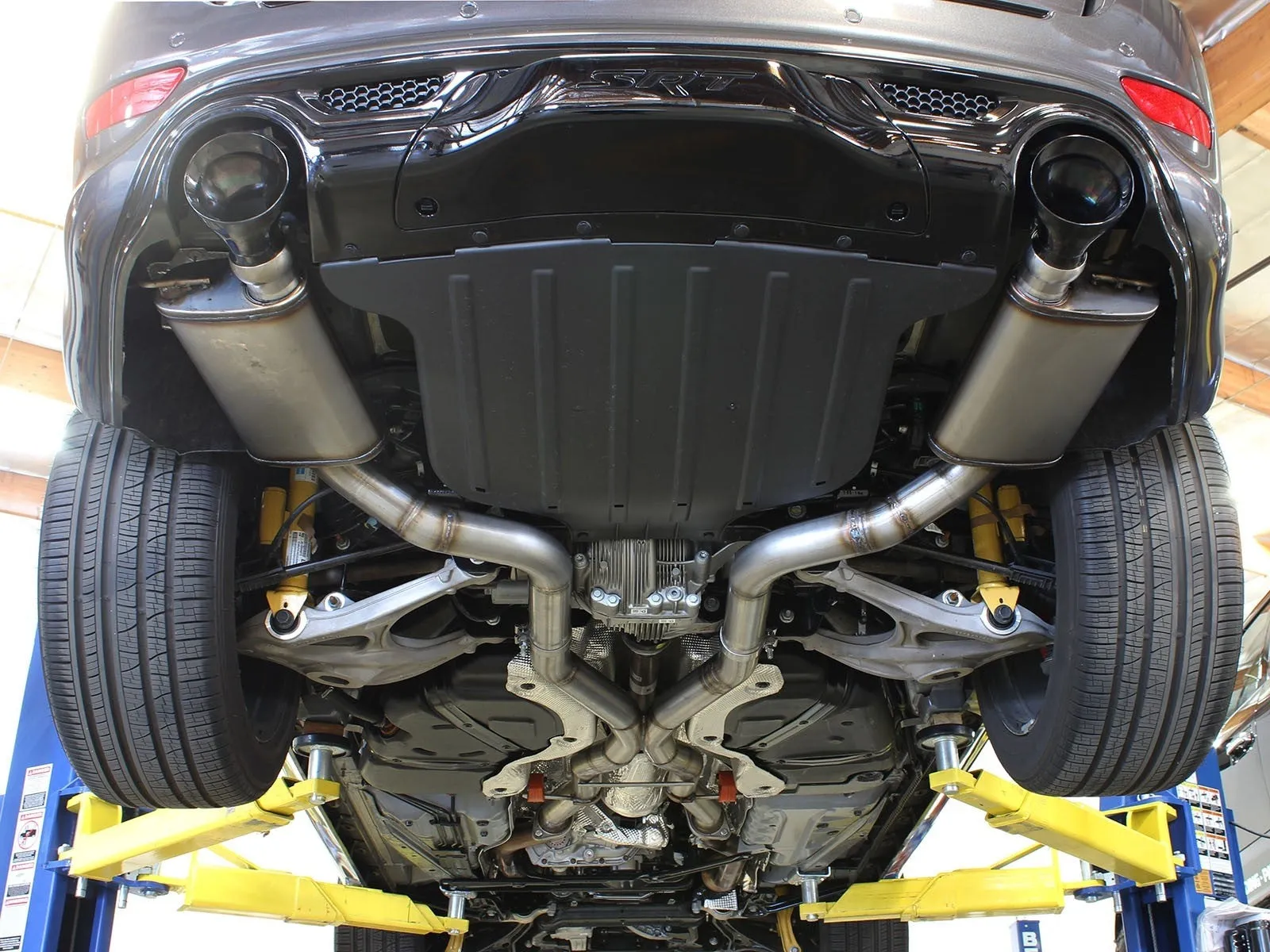 aFe Exhaust Jeep Cherokee Trackhawk (2018-2021) 3" Mach Force-XP Series in 304/409 Stainless Steel w/ Dual Tips
