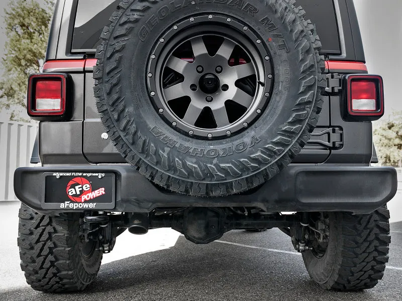 AFE MACH Force-Xp Hi-Tuck Cat-Back Exhaust System (Black Tip): Jeep Wrangler JL 3.6L V6 2018 - 2024