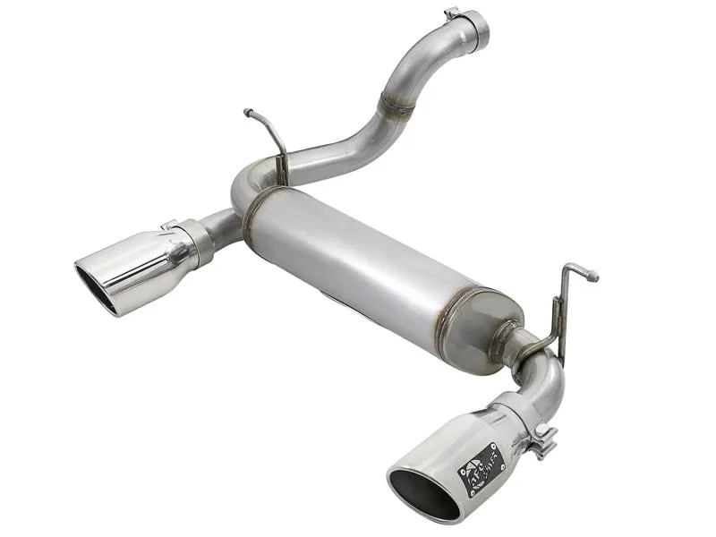 AFE Rebel Series Axle-Back Exhaust System (Polished Tips): Jeep Wrangler JL 2018 - 2024 (2.0L I4 / 3.6L V6)