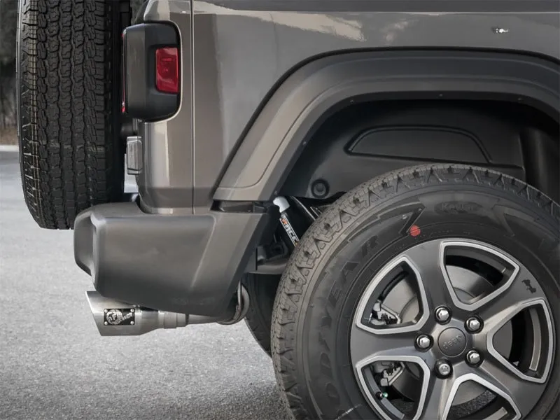 AFE Rebel Series Axle-Back Exhaust System (Polished Tips): Jeep Wrangler JL 2018 - 2024 (2.0L I4 / 3.6L V6)