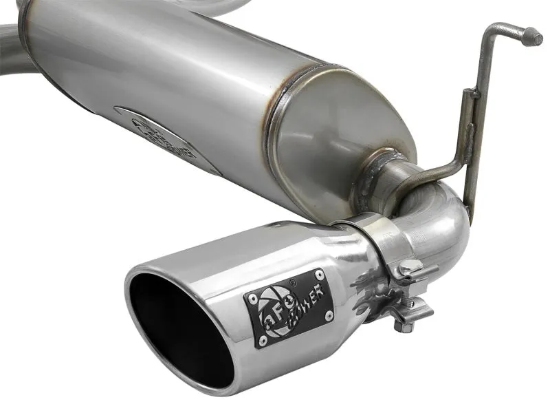 AFE Rebel Series Axle-Back Exhaust System (Polished Tips): Jeep Wrangler JL 2018 - 2024 (2.0L I4 / 3.6L V6)
