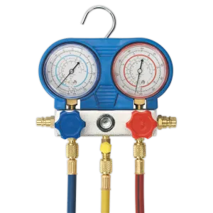 Air Conditioning System Manifold with Sight Glass