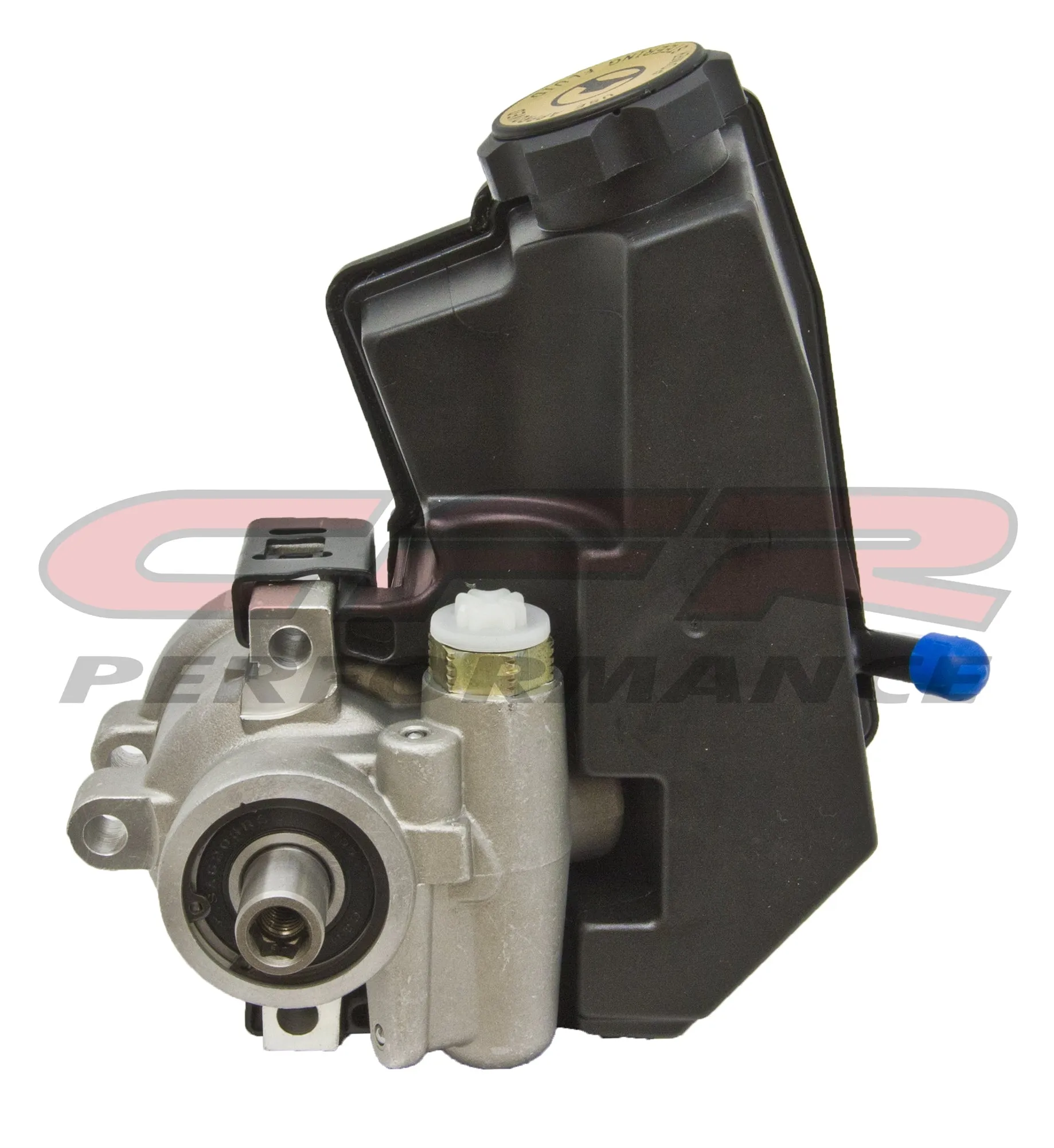 ALUMINUM TYPE II POWER STEERING PUMP WITH PLASTIC RESERVOIR - NATURAL