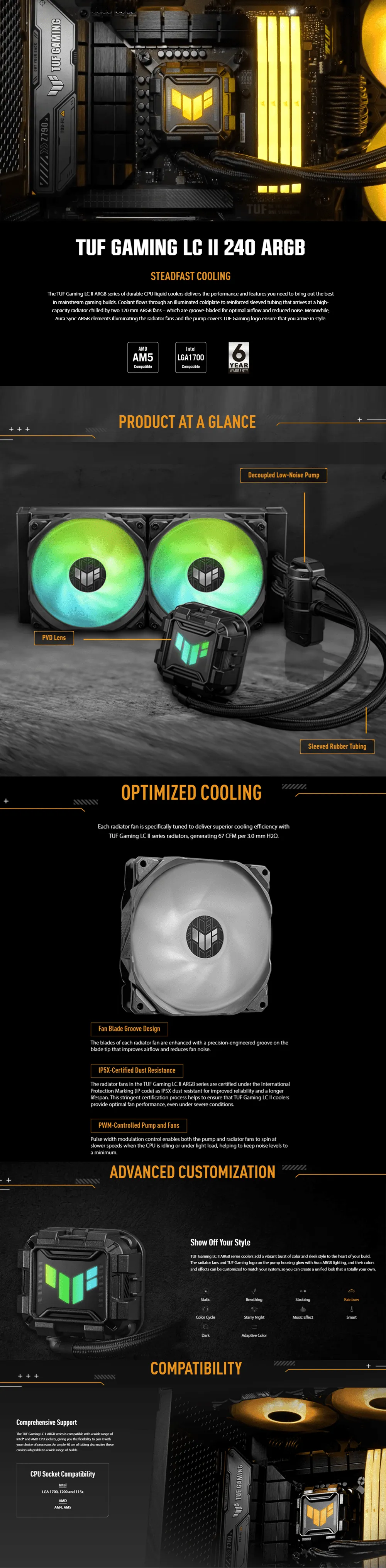 Asus TUF Gaming LC II 240 ARGB AIO CPU Cooling
