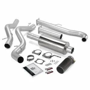 Banks Power 48628-B Monster Exhaust System; S/S-Black Tip-2001-04 Chevy 6.6L Sclb