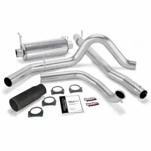 Banks Power 48655-B Monster Exhaust System; S/S-Black Tip-1999 Ford 7.3L Trk; W/Cat Conv
