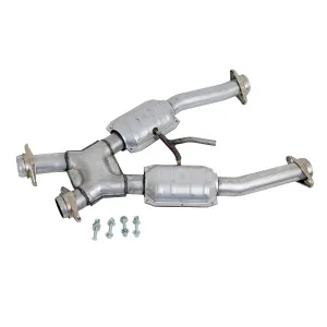 BBK Performance Parts 1672 1994-1995 MUSTANG GT 2.5 SHORT MID X PIPE W/CATALYTIC CONVERTERS