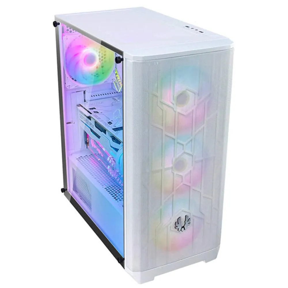 Bitfenix NOVA MESH SE TG RGB Tempered Glass Mid-Tower Case   Power Supply BPA600 80 Plus 600W