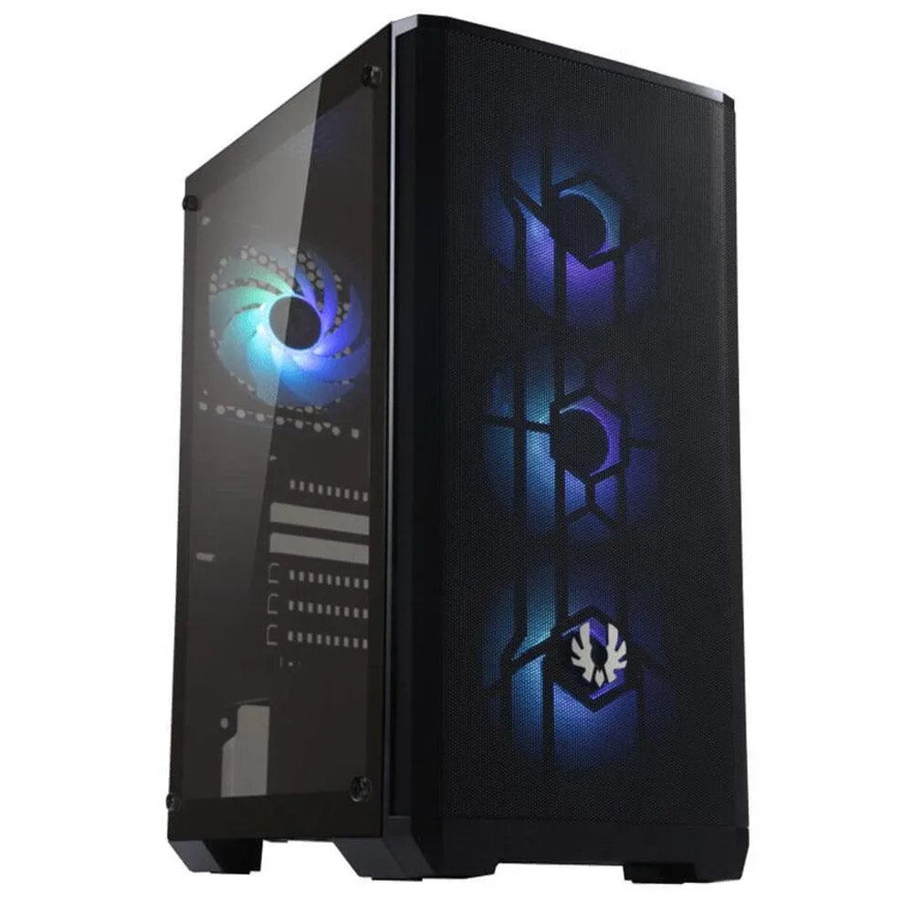 Bitfenix NOVA MESH SE TG RGB Tempered Glass Mid-Tower Case   Power Supply BPA600 80 Plus 600W