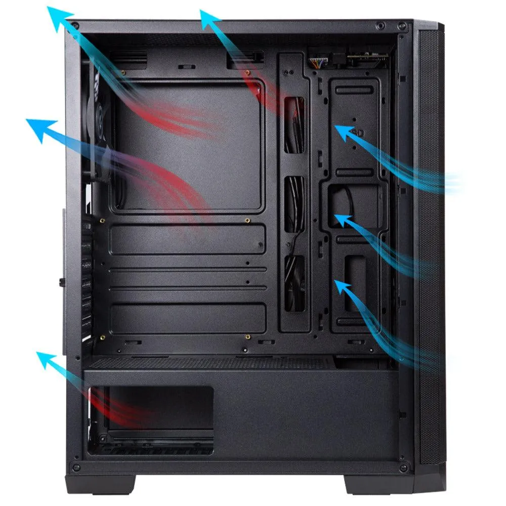 Bitfenix NOVA MESH SE TG RGB Tempered Glass Mid-Tower Case   Power Supply BPA600 80 Plus 600W