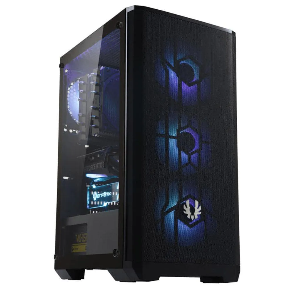 Bitfenix NOVA MESH SE TG RGB Tempered Glass Mid-Tower Case   Power Supply BPA600 80 Plus 600W