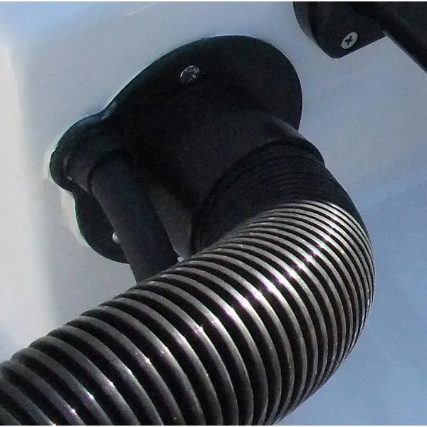 Black Rigging Flange with 20mm Fuel Hose Port