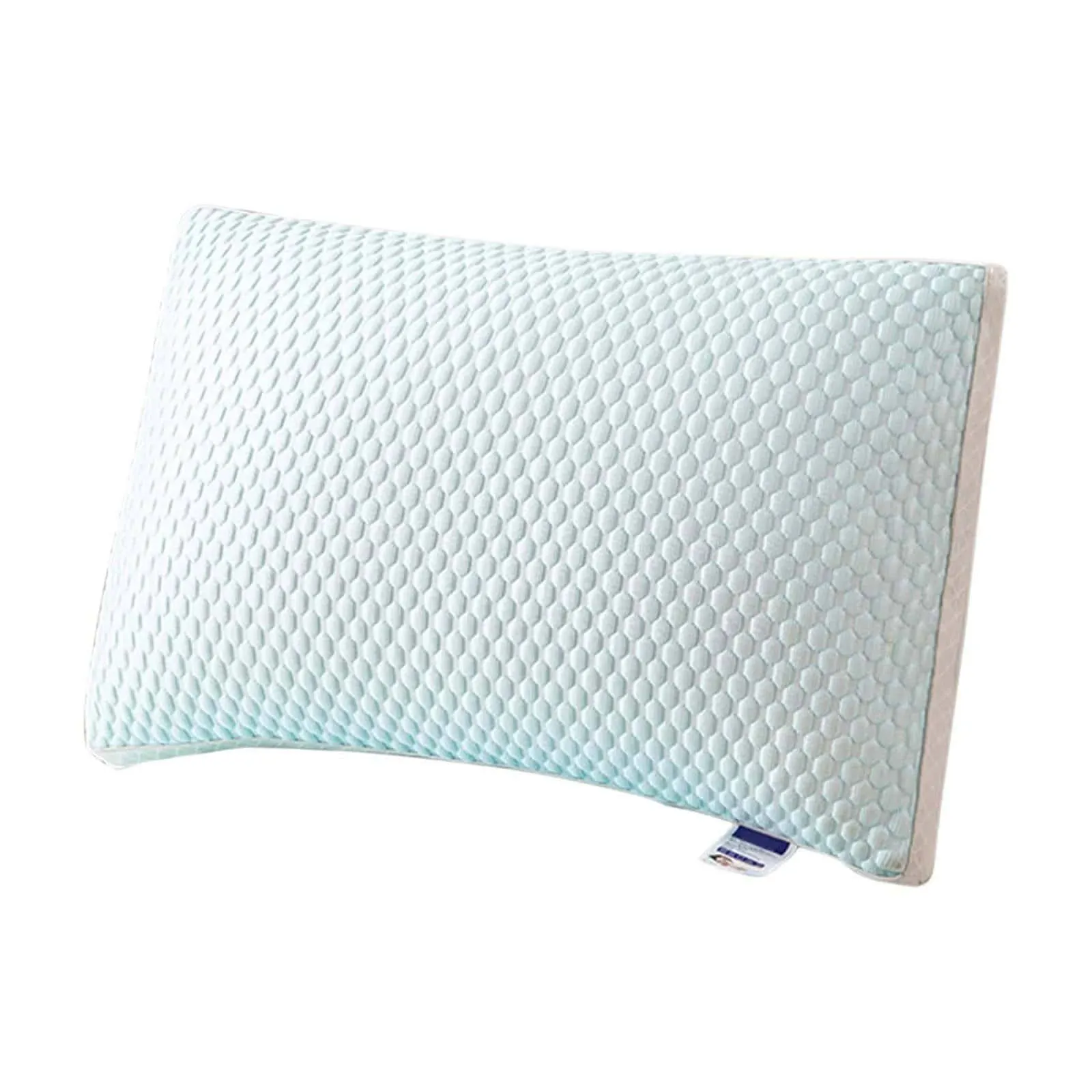 Blue Iced Bean Pillowcase Ice Silk Cooling Summer Air Layer Sandwich Cotton Convex Bean Pillowcase£¬2Pack