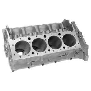 Dart Iron Eagle Engine Block - 4.125 in Bore - 9.025 Deck - 350 Main - 4-Bolt Main - 2-Piece Seal - Raised Camshaft Bore - Small Block Chevy