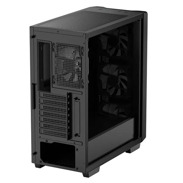 DeepCool CC560BK-V2 ATX Mid-Tower Case With 4X Pre-Installed 120mm LED Fans - Black