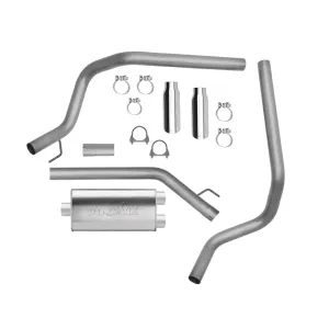 DynoMax Ultra Flo Cat-Back Exhaust System - 2-1/2 in Diameter - Dual Rear Exit - 4 in Polished Tips - Mopar Gen III Hemi - Ram Fullsize Truck 2009-14