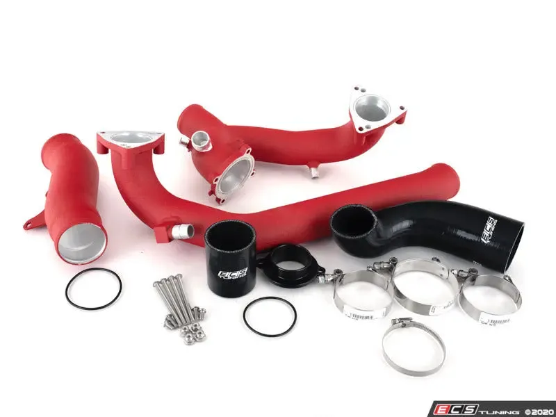 ECS TUNING - B9 S4/S5 Post Throttle Valve Charge Pipe Kit - Wrinkle Red