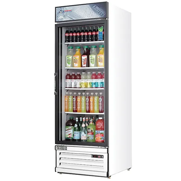 Everest EMGR20 Reach-In Merchandising Refrigerator 1 Glass Doors 20 cu.ft