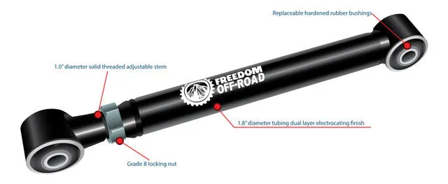 Freedom Offroad Control Arms Lexus GX470 (03-09) 2-4" Lift / Rear Upper