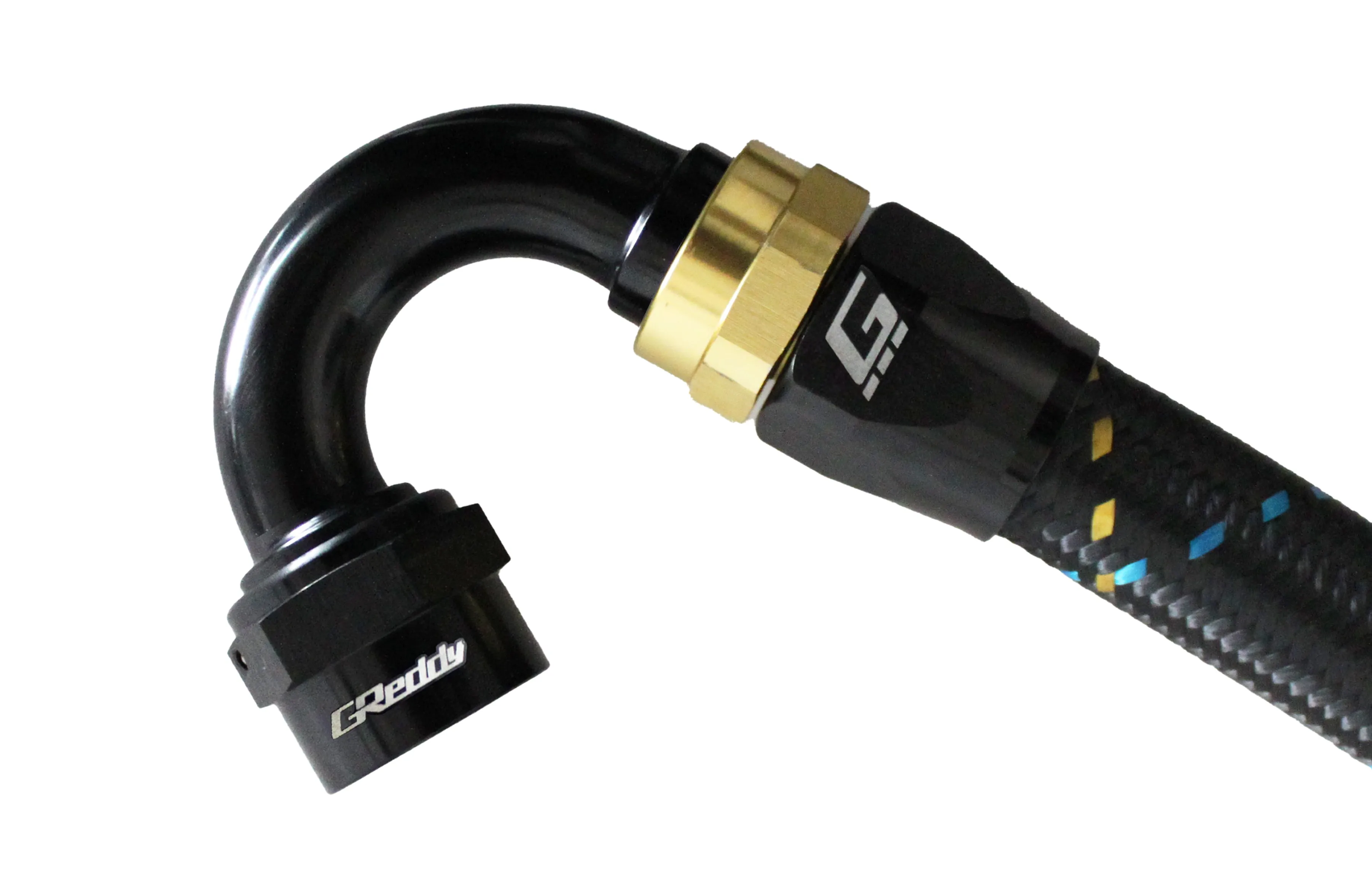 GReddy -16 AN Swivel Hose End(s) - Black / Gold anodized