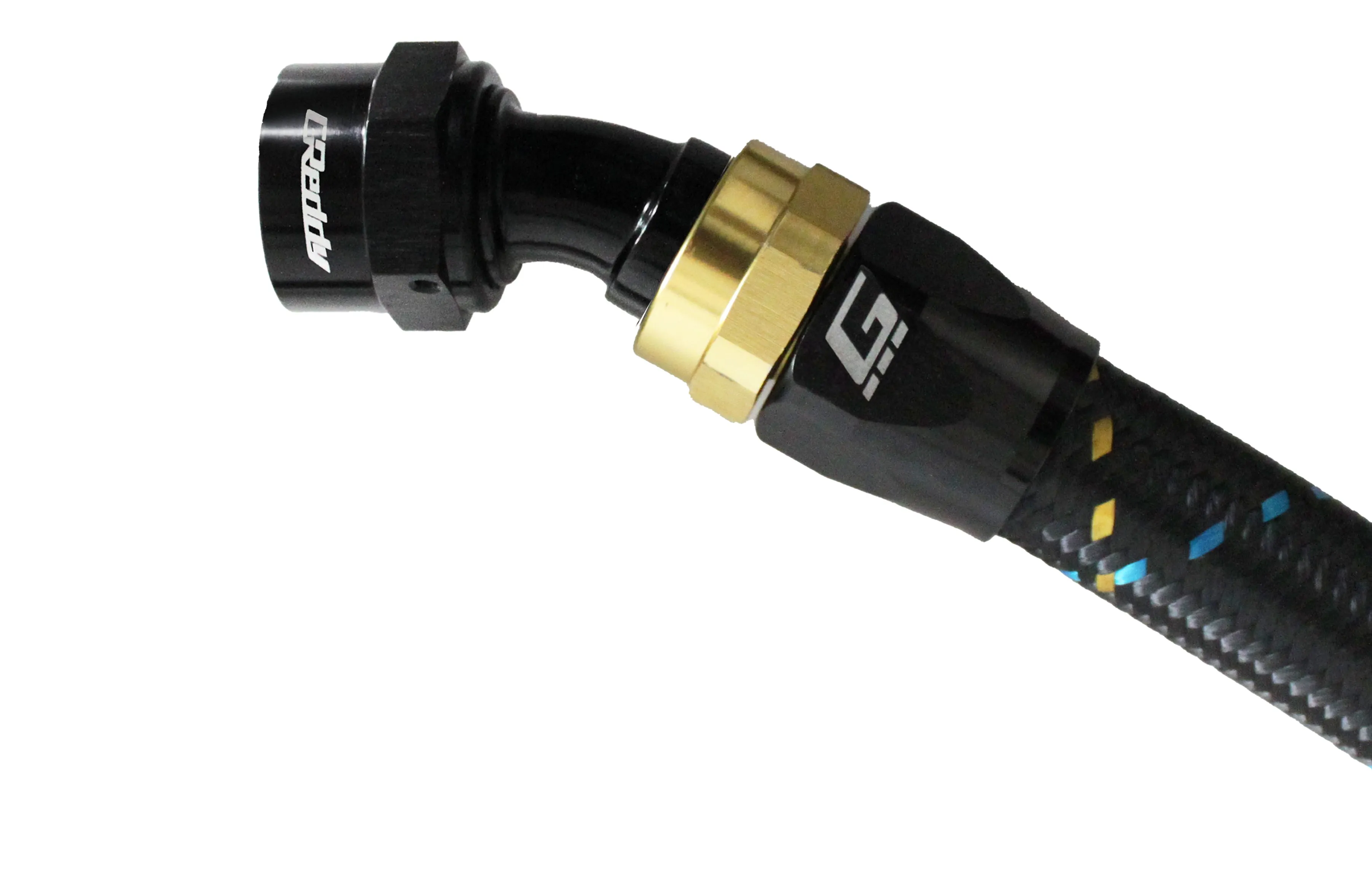 GReddy -16 AN Swivel Hose End(s) - Black / Gold anodized