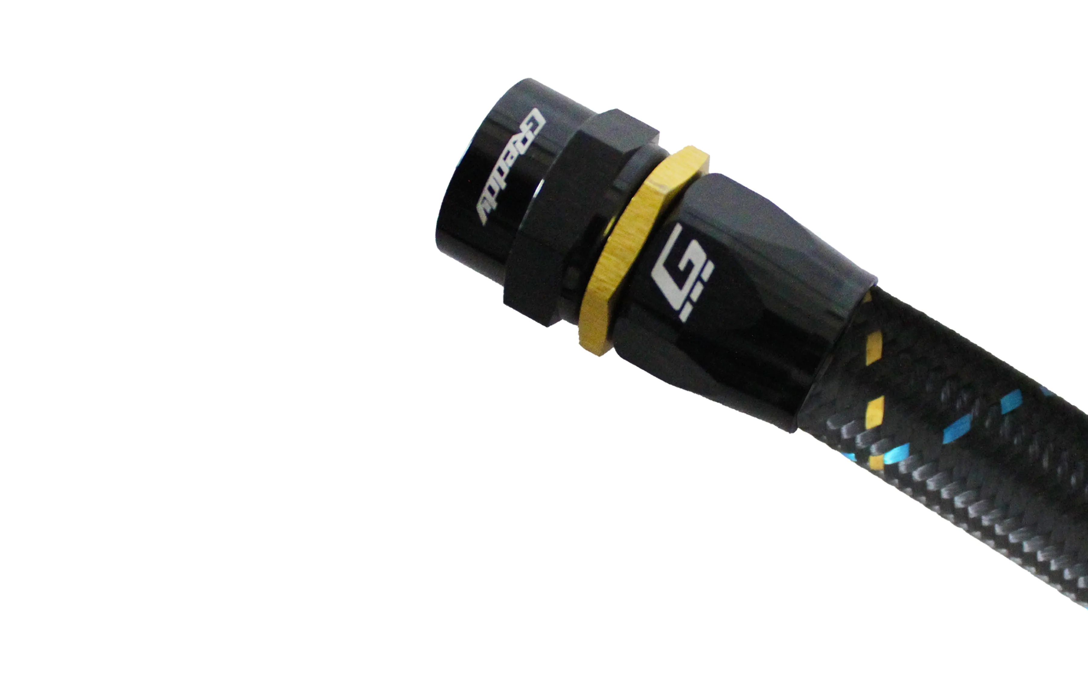 GReddy -16 AN Swivel Hose End(s) - Black / Gold anodized
