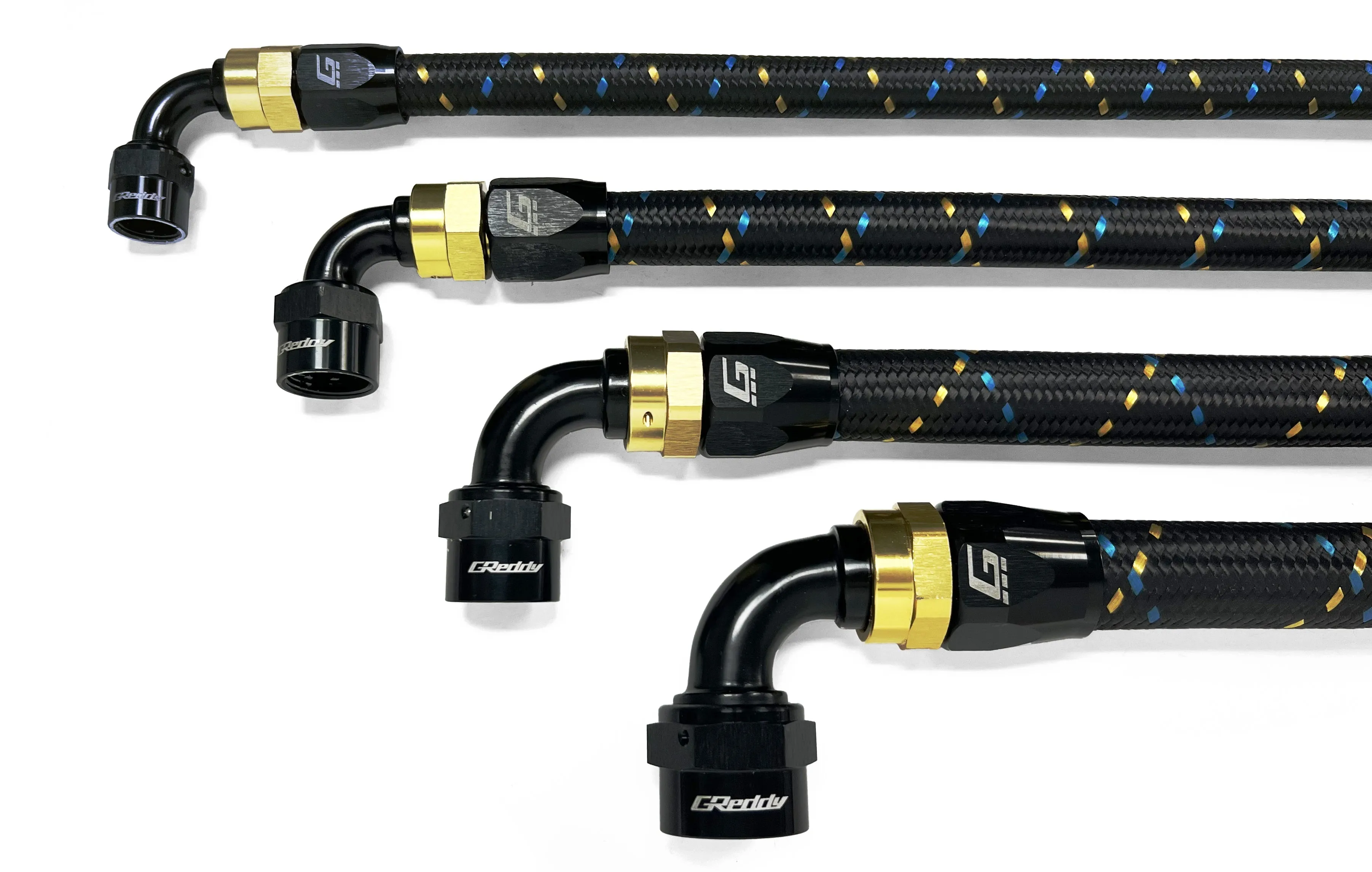 GReddy -16 AN Swivel Hose End(s) - Black / Gold anodized