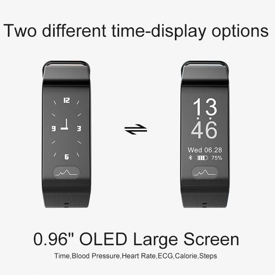Heart Rate Smart Band Watch ECG PPG Puls Blood Pressure Monitor Smart Fitness Bracelet Wristband for Android IOS