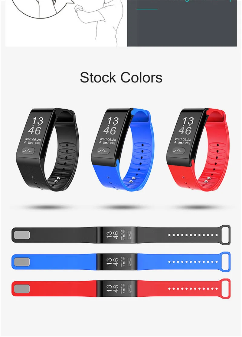 Heart Rate Smart Band Watch ECG PPG Puls Blood Pressure Monitor Smart Fitness Bracelet Wristband for Android IOS