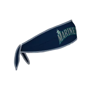 Mariners Reversible Tie Back Cooling Headband: Wordmark/Alt Wordmark