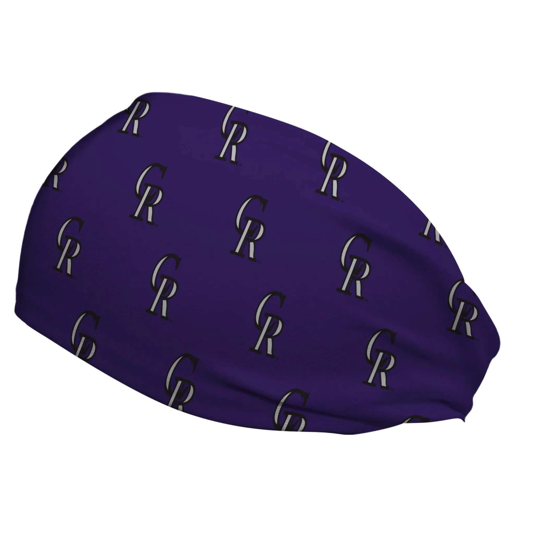Rockies Cooling Headband: Purple Repeat Cap Logo
