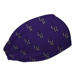 Rockies Cooling Headband: Purple Repeat Cap Logo