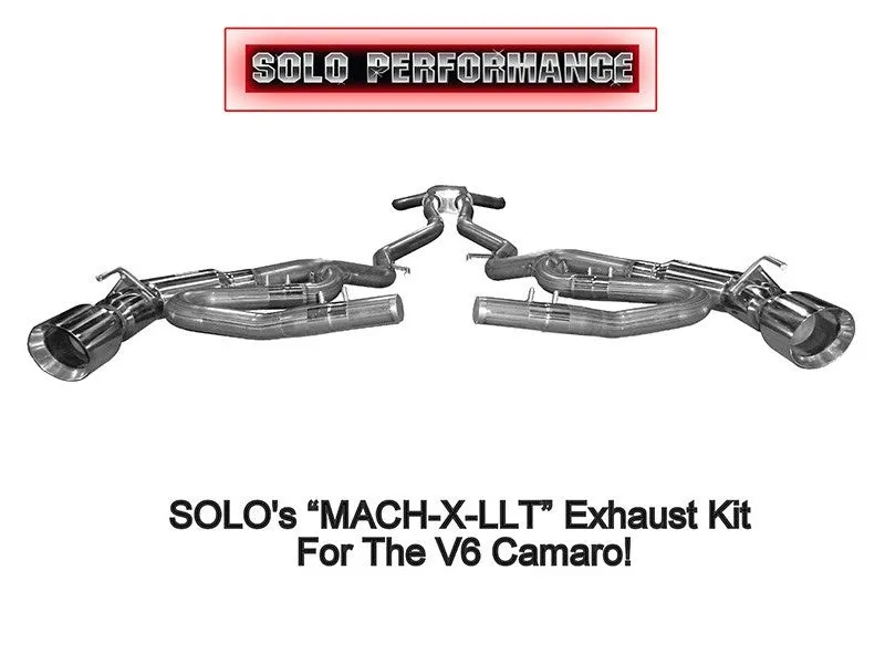 Solo Performance Catback Exhaust Chevy Camaro V6 (10-11) [Mach-X LLT w/ J-Pipes] 993902SL
